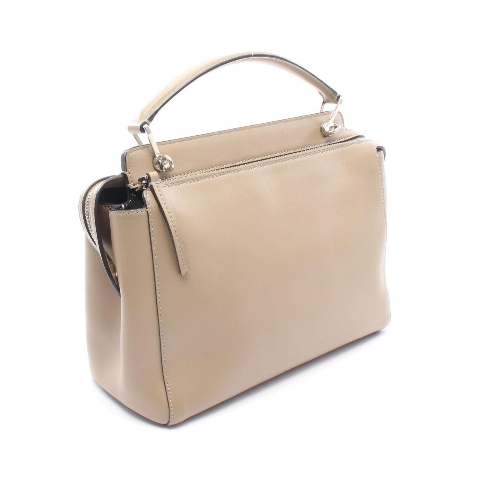 Fendi Handbag Dot Com 2-Way Beige Leather Shoulder — view 2