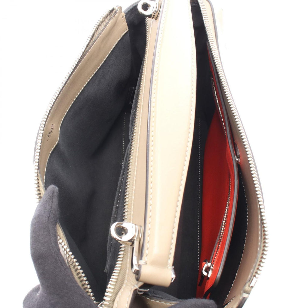 Fendi Handbag Dot Com 2-Way Beige Leather Shoulder — view 3