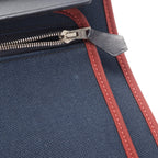 Hermes Handbag Herbag Zip PM 2-Way Blue Marine Rouge Ache Canvas Leather Zip PM — view 6