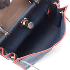 Hermes Handbag Herbag Zip PM 2-Way Blue Marine Rouge Ache Canvas Leather Zip PM — view 3