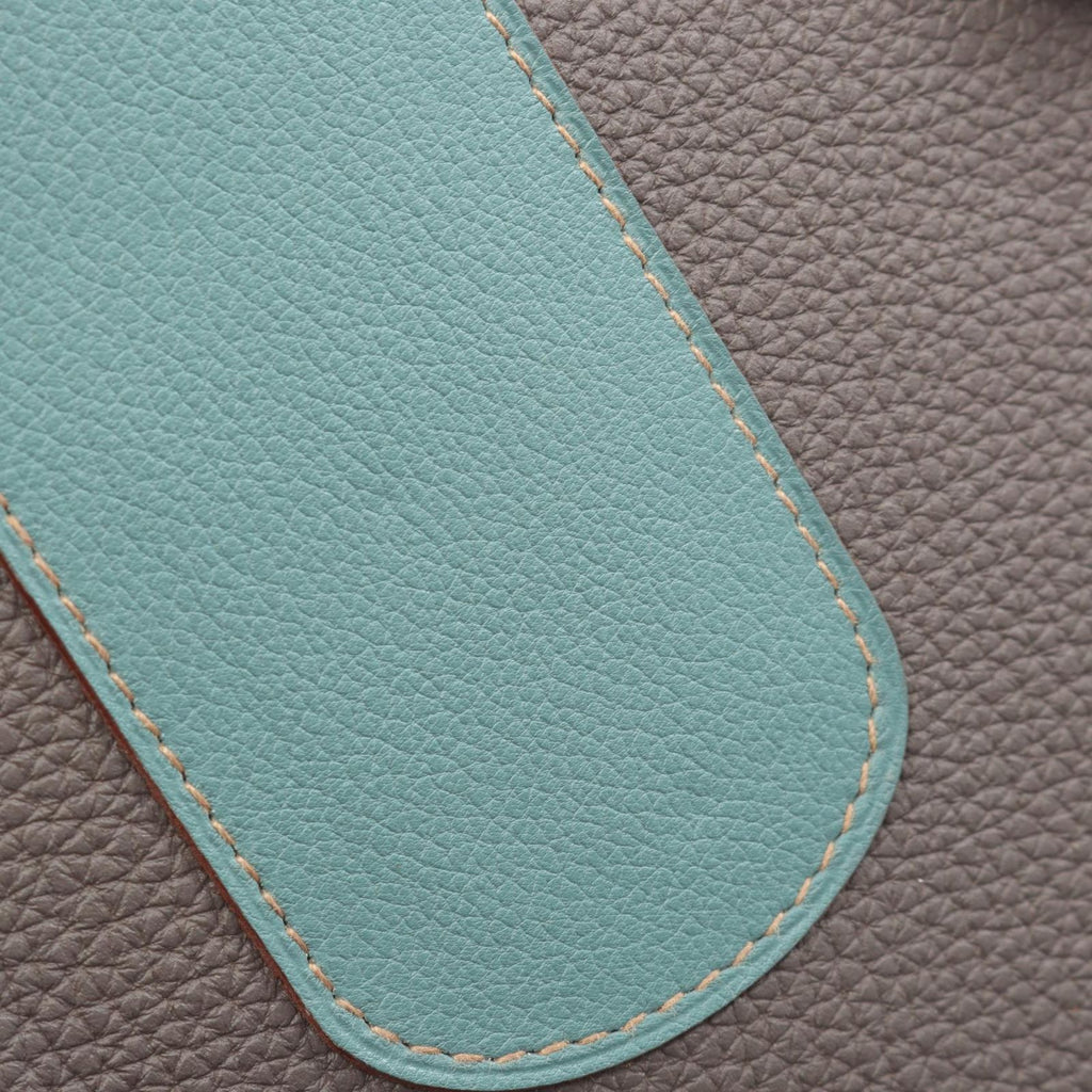 Hermes Charm Petit Ash Short Boots Etain New Blue Jean White New — view 5