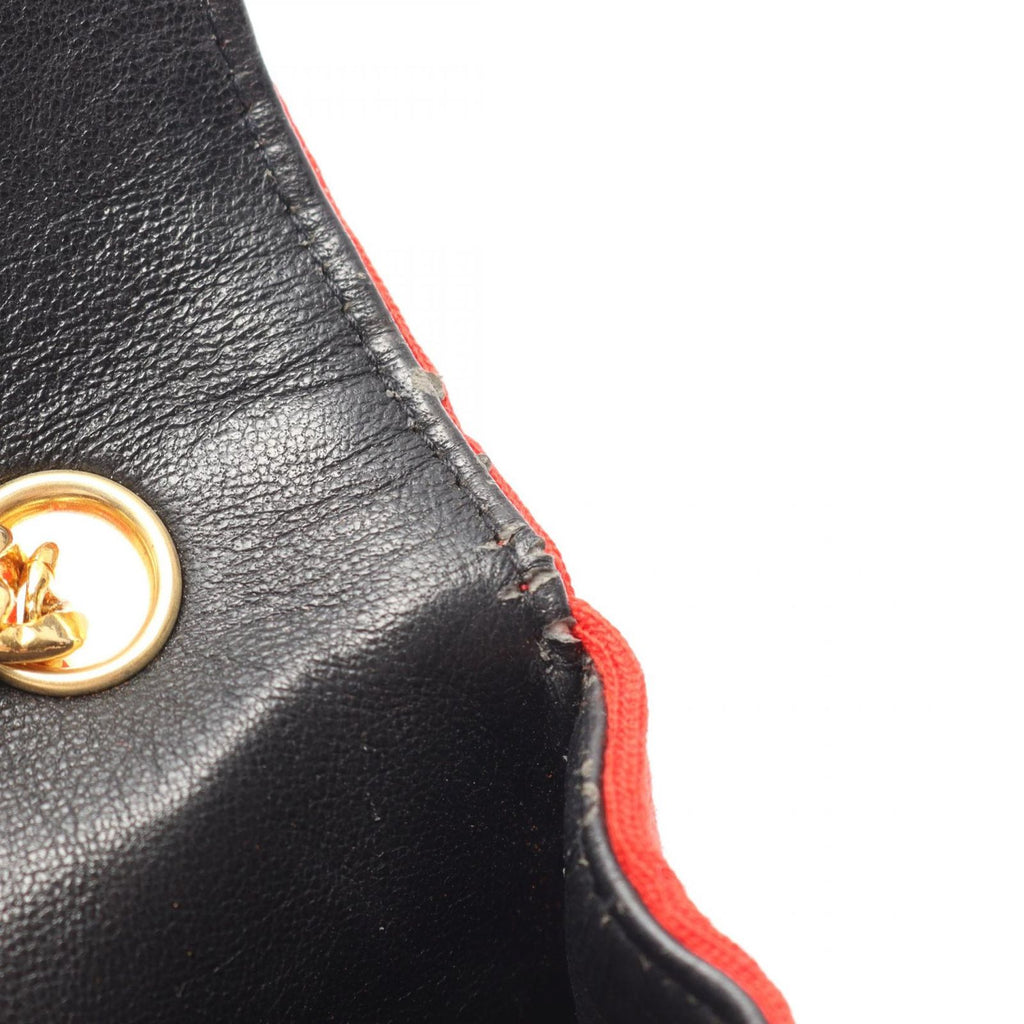 Chanel Shoulder Bag Mini Quilted Red Chain — view 7