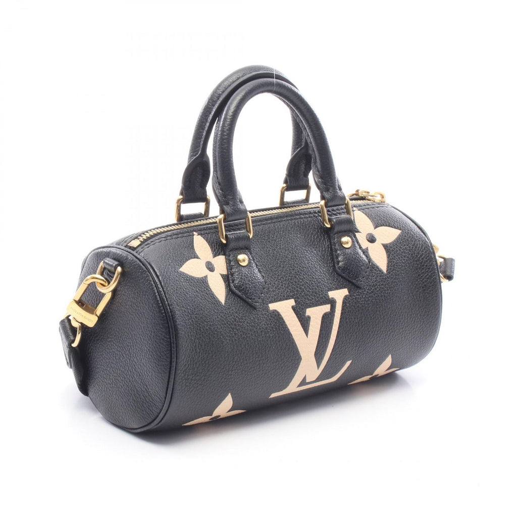 Louis Vuitton Handbag Papillon BB Bicolor Monogram Empreinte 2-Way Black Beige — view 2