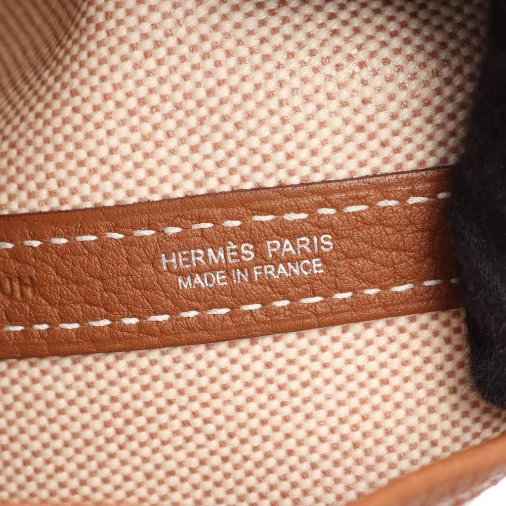 Hermes Tote Neo Garden 41 Voyage Ecru Gold Canvas Leather — view 4