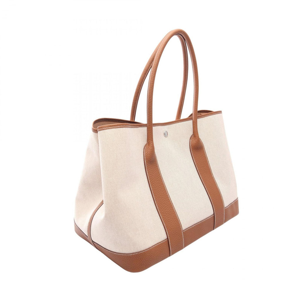Hermes Tote Neo Garden 41 Voyage Ecru Gold Canvas Leather — view 2
