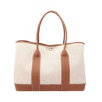 Hermes Tote Neo Garden 41 Voyage Ecru Gold Canvas Leather