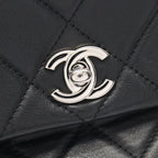 Chanel Shoulder Bag Quilted Black Lambskin Chain — view 7