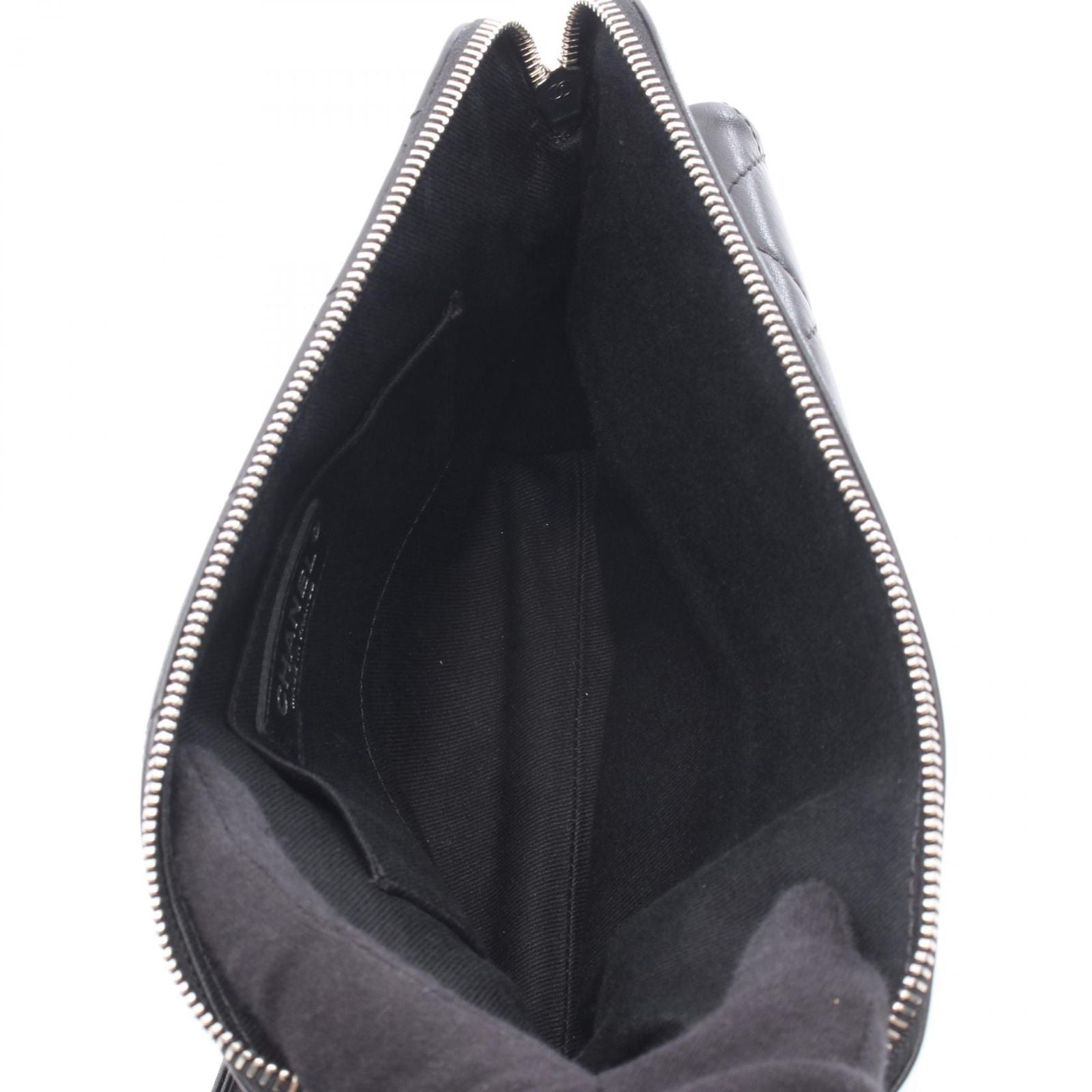 Chanel Shoulder Bag Quilted Black Lambskin Chain — view 3