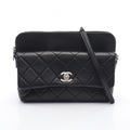 Chanel Shoulder Bag Quilted Black Lambskin Chain