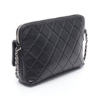 Chanel Shoulder Bag Quilted Black Lambskin Chain — view 2