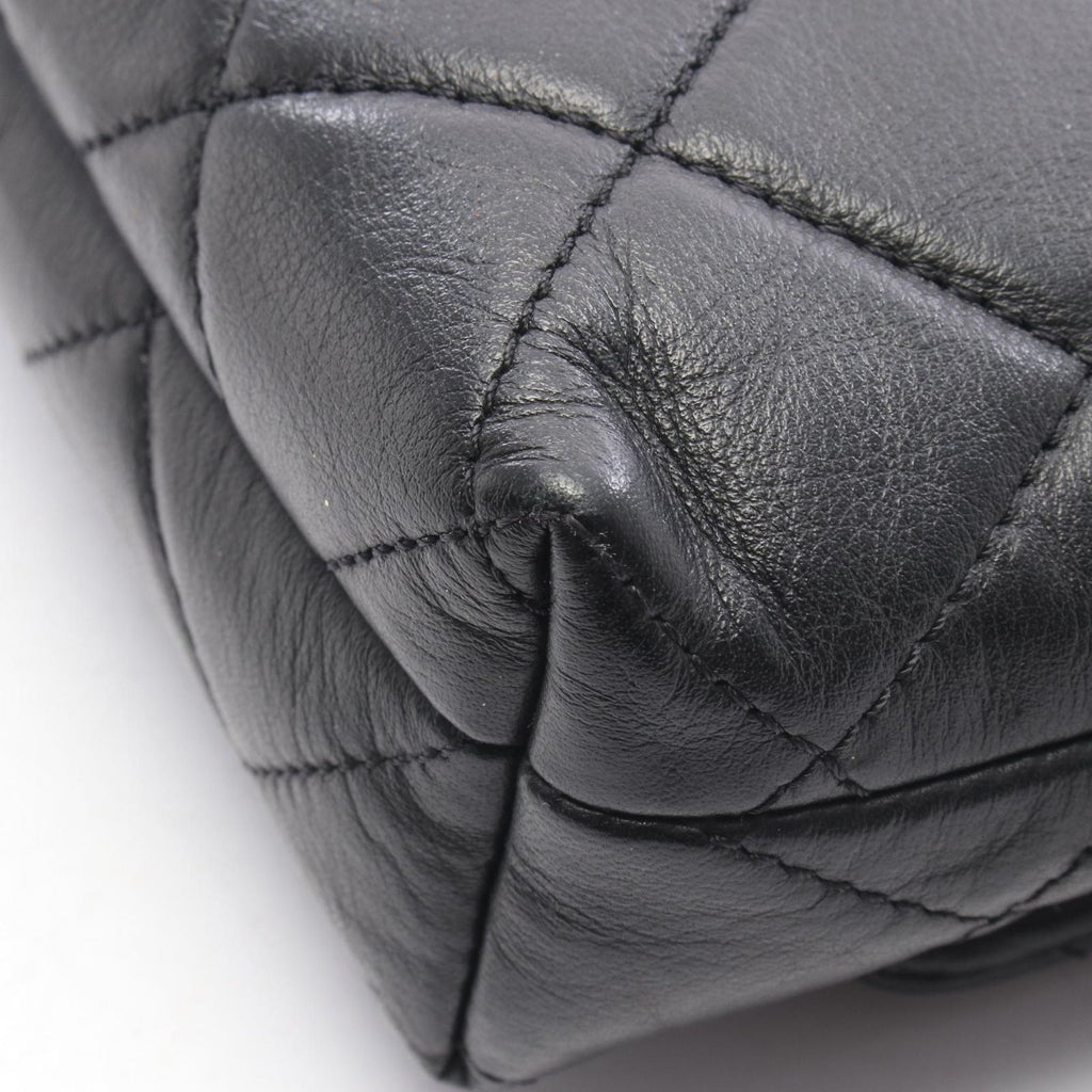 Chanel Shoulder Bag Quilted Black Lambskin Chain — view 6