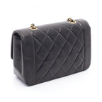 Chanel Shoulder Bag Quilted Diana Flap Black Lambskin Chain — view 2