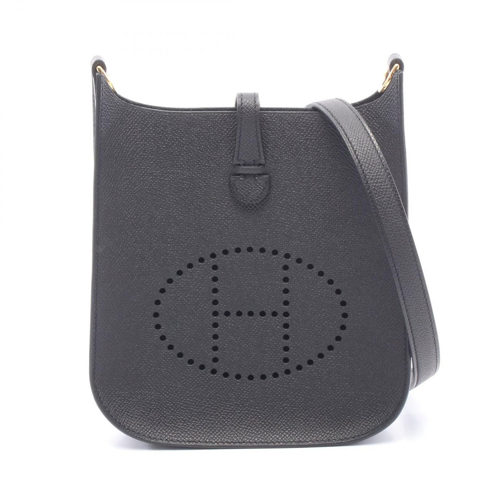 Hermes Shoulder Bag Evelyne Series 16 Black Leather