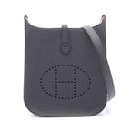 Hermes Shoulder Bag Evelyne Series 16 Black Leather