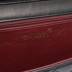 Chanel Shoulder Bag Quilted Push Lock Black Lambskin Chain — view 4