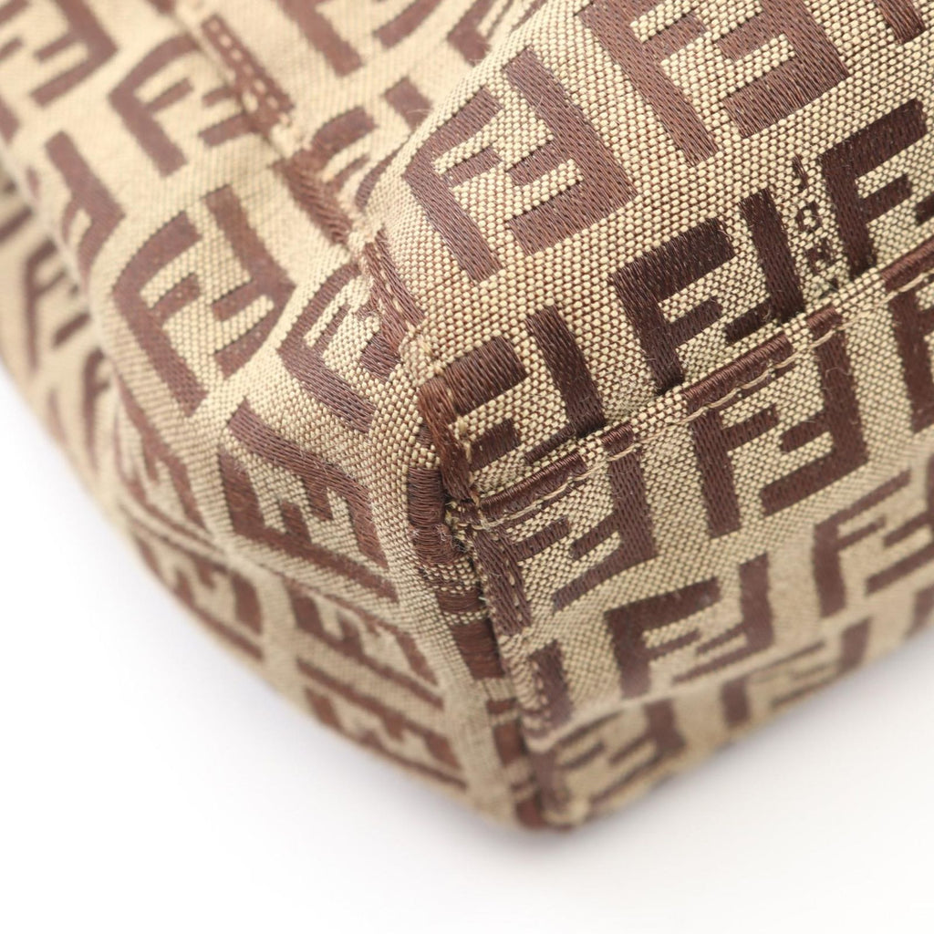 Fendi Tote Zucchino Beige Canvas Leather — view 7