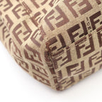 Fendi Tote Zucchino Beige Canvas Leather — view 7