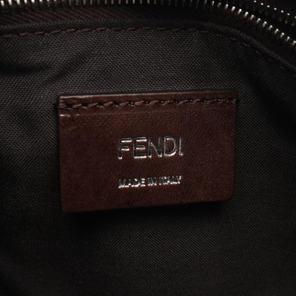 Fendi Zucca 2-Way Black Gray Canvas Leather Small Boston — view 4