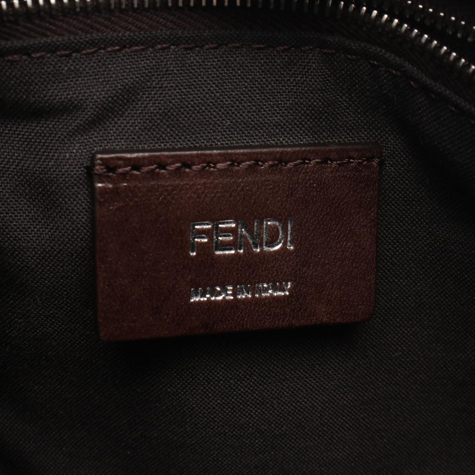 Fendi Zucca 2-Way Black Gray Canvas Leather Small Boston — view 4