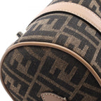 Fendi Zucca 2-Way Black Gray Canvas Leather Small Boston — view 6