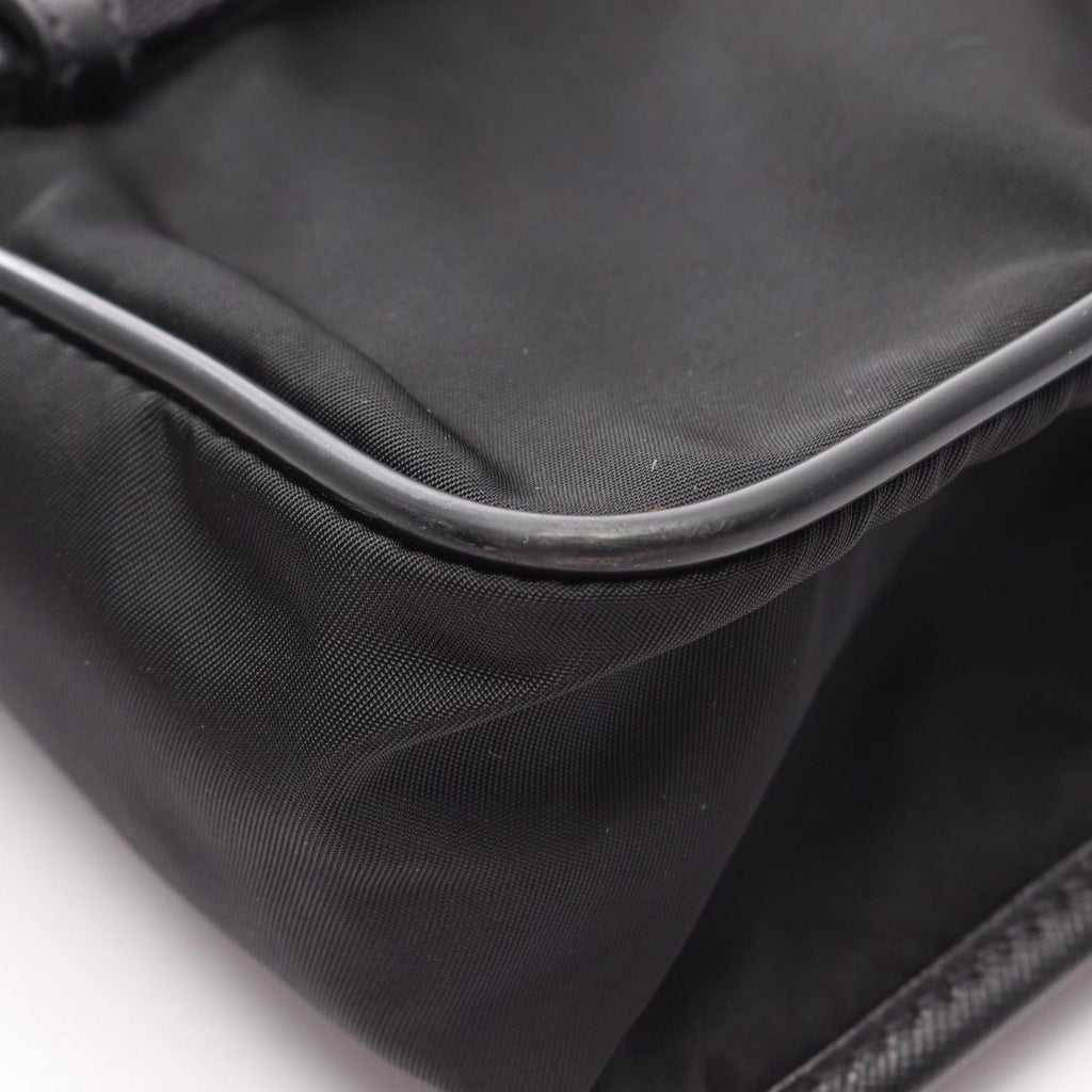 Prada Shoulder Bag Viaggio Black Nylon Saffiano Leather — view 7
