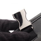 Prada Shoulder Bag Viaggio Black Nylon Saffiano Leather — view 6
