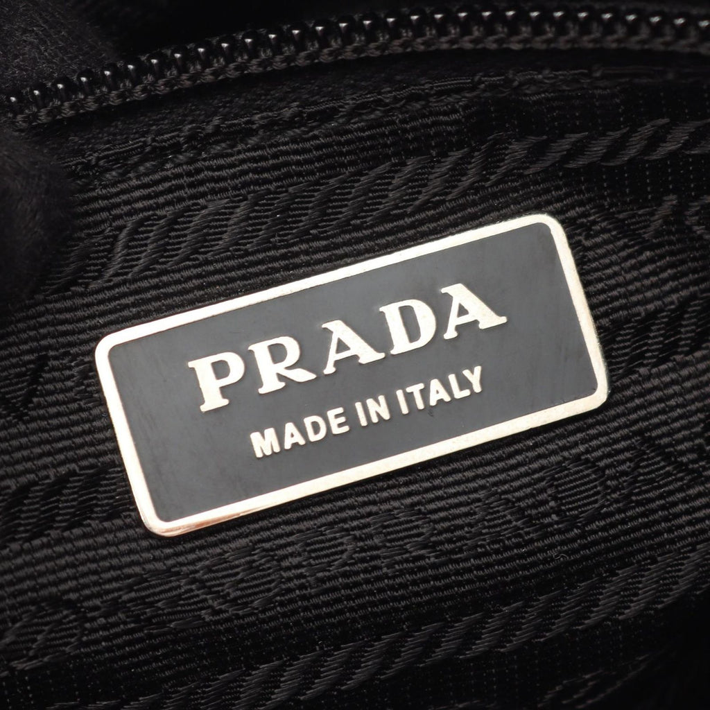 Prada Shoulder Bag Viaggio Black Nylon Saffiano Leather — view 4