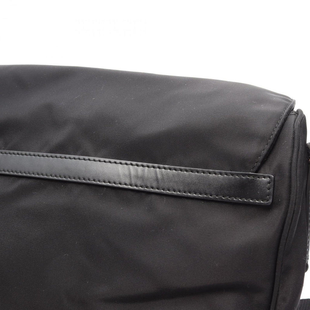 Prada Shoulder Bag Tessuto Black Nylon Leather Triangle Logo — view 5