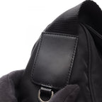 Prada Shoulder Bag Tessuto Black Nylon Leather Triangle Logo — view 6