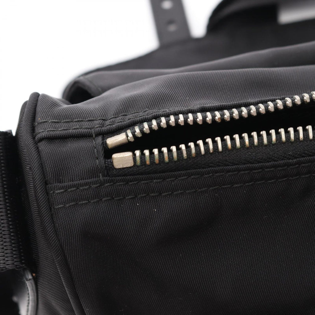 Prada Shoulder Bag Tessuto Black Nylon Leather Triangle Logo — view 9