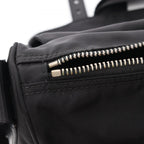 Prada Shoulder Bag Tessuto Black Nylon Leather Triangle Logo — view 9