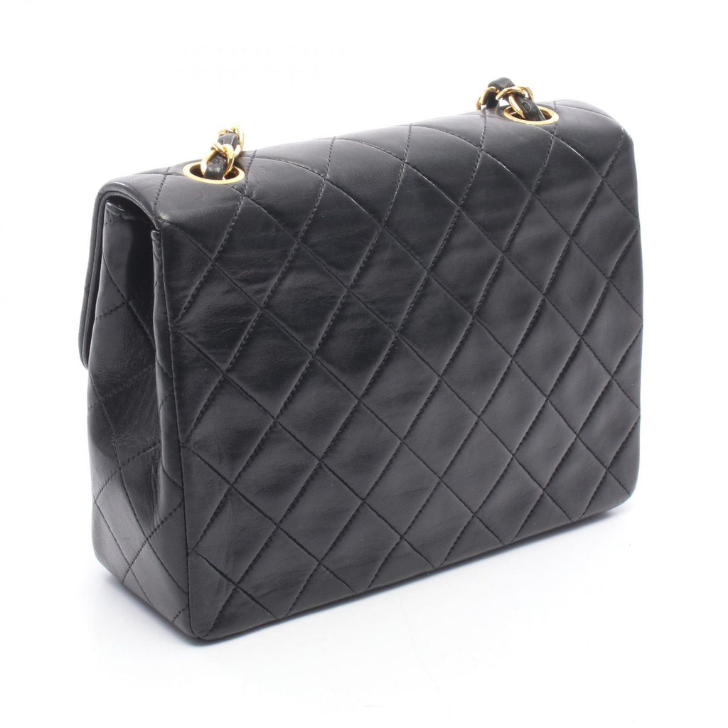 Chanel Shoulder Bag Mini Quilted 20 Black Lambskin Chain — view 2