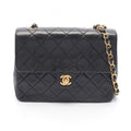 Chanel Shoulder Bag Mini Quilted 20 Black Lambskin Chain