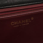 Chanel Shoulder Bag Quilted Full Flap Black Lambskin Chain — view 4