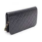 Chanel Shoulder Bag Quilted Full Flap Black Lambskin Chain — view 2
