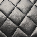 Chanel Shoulder Bag Quilted Full Flap Black Lambskin Chain — view 8