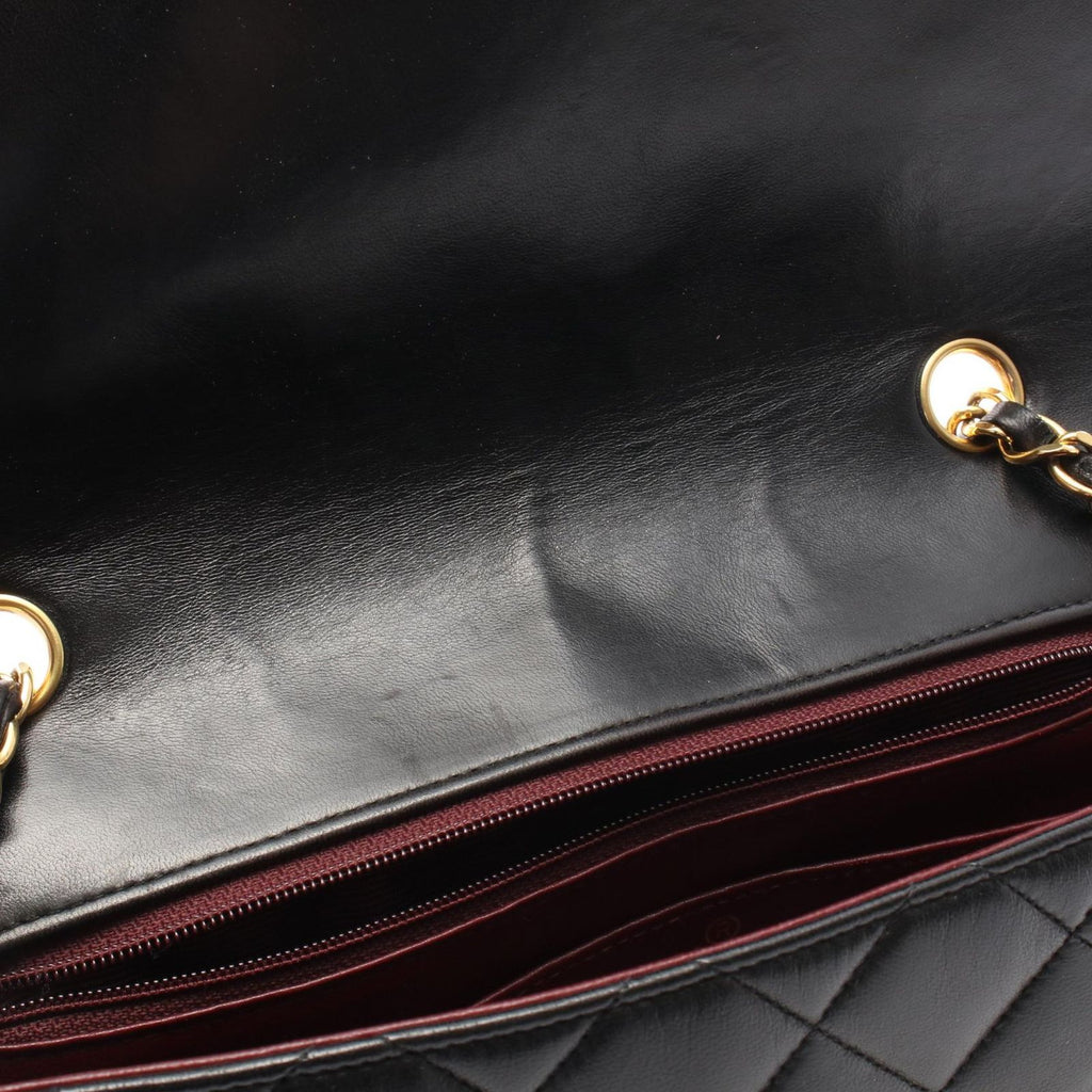 Chanel Shoulder Bag Quilted Diana Flap Black Lambskin Chain — view 6