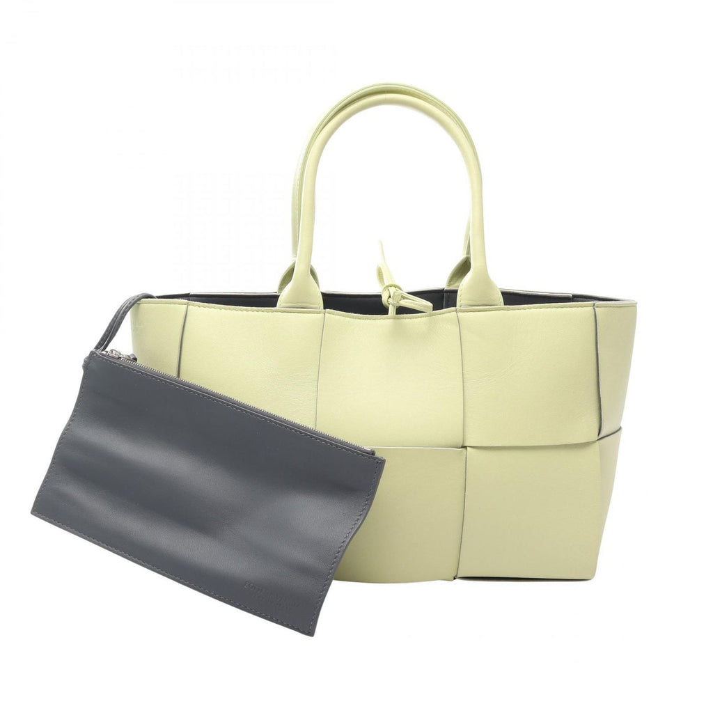 Bottega Veneta Tote Arco Maxi Intrecciato Lime Green Leather