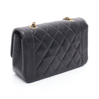 Chanel Shoulder Bag Quilted Diana Flap Black Lambskin Chain — view 2