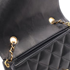 Chanel Shoulder Bag Quilted Diana Flap Black Lambskin Chain — view 7
