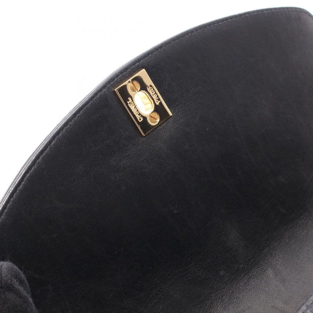 Chanel Shoulder Bag Quilted Diana Flap Black Lambskin Chain — view 8