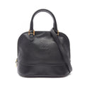 Loewe Handbag Anagram 2-Way Black Leather Hand