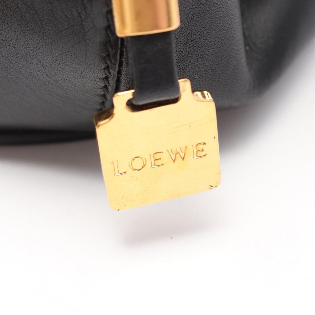 Loewe Handbag Anagram 2-Way Black Leather Hand — view 4