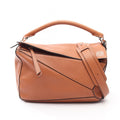 Loewe Handbag Puzzle Bag 2-Way Brown Leather