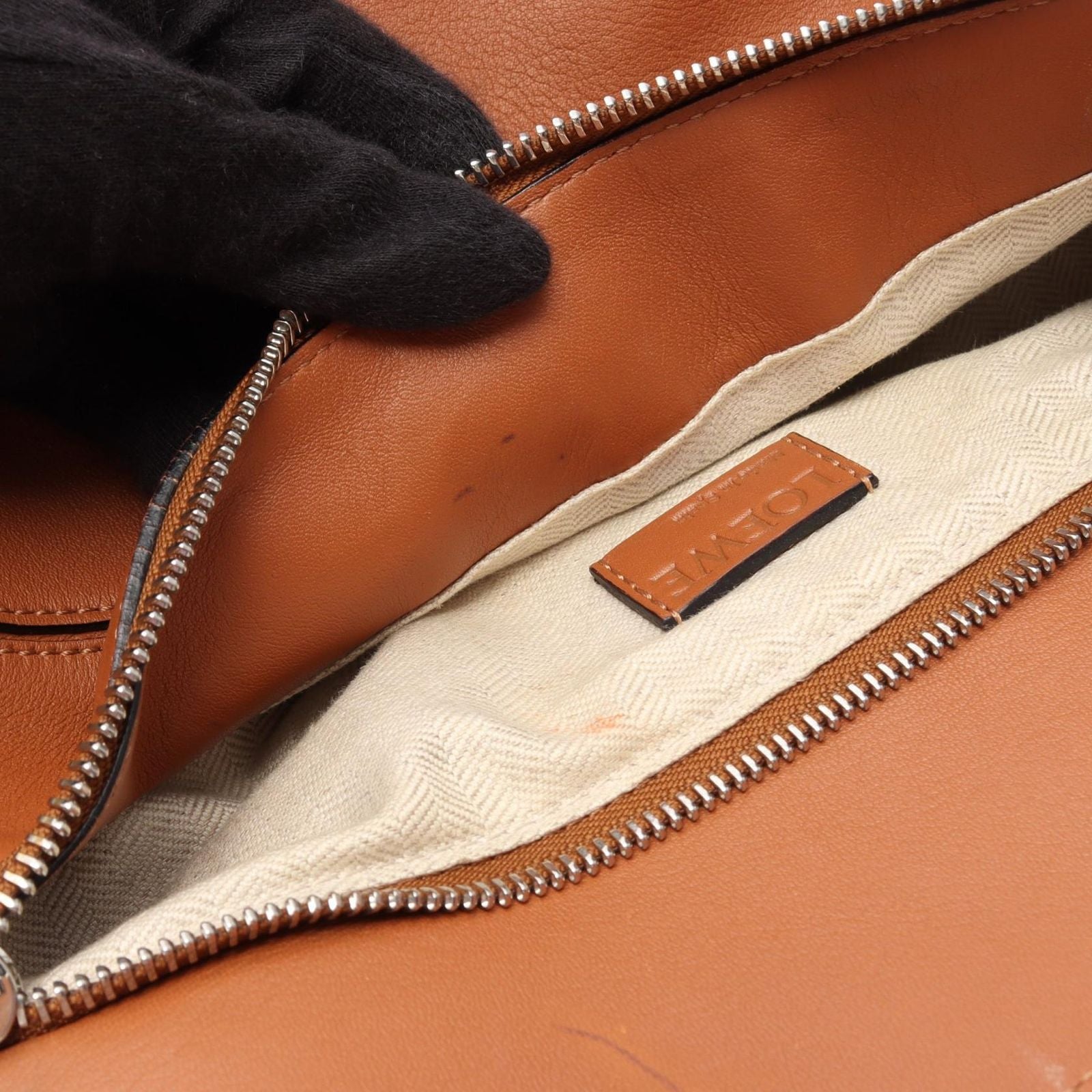 Loewe Handbag Puzzle Bag 2-Way Brown Leather — view 7