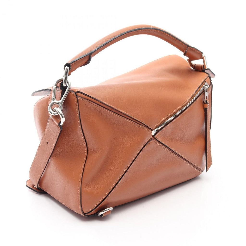 Loewe Handbag Puzzle Bag 2-Way Brown Leather — view 2