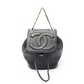 Chanel Backpack CC Logo Chain Black Lambskin CC Small