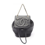 Chanel Backpack CC Logo Chain Black Lambskin CC Small