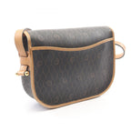 Dior Shoulder Bag Honeycomb Bag Dark Brown Canvas Leather — view 2