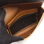 Dior Shoulder Bag Honeycomb Bag Dark Brown Canvas Leather — view 3